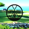 Customized Name Date Golf Metal Art, Golfing Gift For Him