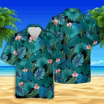 Green Leaves Hawaiian Shirt, Summer Clothing, Aloha Shirt For Mens, Womens