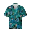 Green Leaves Hawaiian Shirt, Summer Clothing, Aloha Shirt For Mens, Womens