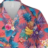 Banana, Pineapple And Papaya Fruits Pink Hawaii Shirt, Mother's Day Gift, Aloha Shirt For Mens, Womens