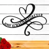 Infinity Heart Valentines Metal Sign, Decor Gift For Husband, Wife, Couple, Anniversary Wall Art