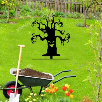 Spooky Tree Metal Garden Decoration, Spooky Tree Halloween Yard Decor