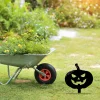 Jack O Lantern Metal Garden Decoration, Jack O Lantern Halloween Black Stake