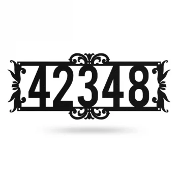Home Number Monogram, Cut Metal Sign, Metal Wall Art, Metal House Sign