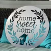 Home Sweet Home Metal Door Sign, Cut Metal Sign, Metal Wall Art, Metal House Sign