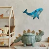 Humpback Whale With Ocean Scene Inside Metal Wall Art, Humpback Whale Metallic Beach Accent