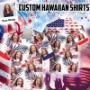 Custom American Flag Hawaiian Shirt Men Women, Personalized 4th Of July Shirt With Face,independence Day Hawaiian Summer Beach Shirt