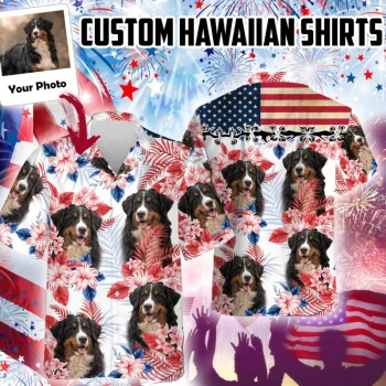 Custom Hawaiian Shirt With Face, Custom Hawaiian Shirt For Men Women Kid, Custom Hawaiian Dog Photo Shirt , Hawaiian Shirt For Family