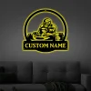 Custom Kart Racing Metal Wall Art With Led Lights, Personalized Go Kart Racing Metal Signs, Go Kart Name Metal Wall Decor