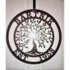 Olive Tree Of Life Family Established Sign, Cut Metal Sign, Metal Wall Art, Metal House Sign