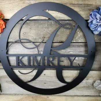Elegant Metal Monogram, Monogram Door Hanger, Door Decor, Monogram Wall Decor, Monogram Wall Art, Metal Family Name Sign, Mothers Day Gift