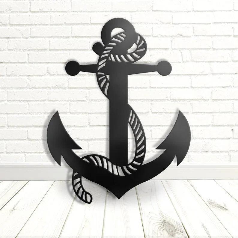 il_794xN.1846034398_qoai.webp Metal Anchor Wall Decor, Nautical Wall Decor, Nautical Nursery, Anchor Wall Decor, Anchor Decor, Beach Decor, Beach Wall Art, Coastal Decor