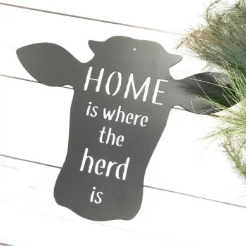 Metal Cow Sign, Metal Wall Art, Metal Sign, Farmhouse Sign, Metal Saying Sign, Rustic Metal Sign, Metal