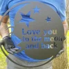 Love You To The Moon And Back Nursery Sign Metal, Nursery Wall Art, Nursery Decor, Baby Shower Gift Ideas, New Baby Gift