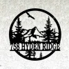 Mountain Pine Tree Address Sign - Personalized Address Metal Sign - Custom Address Sign - Eagle - Custom Mountain Sign - Cabin Address Sign