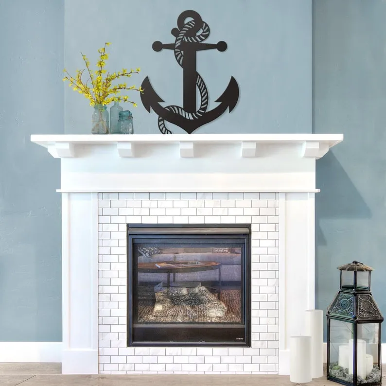 il_794xN.2016691759_sweo.webp Metal Anchor Wall Decor, Nautical Wall Decor, Nautical Nursery, Anchor Wall Decor, Anchor Decor, Beach Decor, Beach Wall Art, Coastal Decor