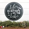 Life Is Better At The Lake Metal Art, Lake House Sign, Lake House Metal Word Sign, Lake House Decor, Summer Decor, Porch Decor