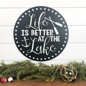 Life Is Better At The Lake Metal Art, Lake House Sign, Lake House Metal Word Sign, Lake House Decor, Summer Decor, Porch Decor