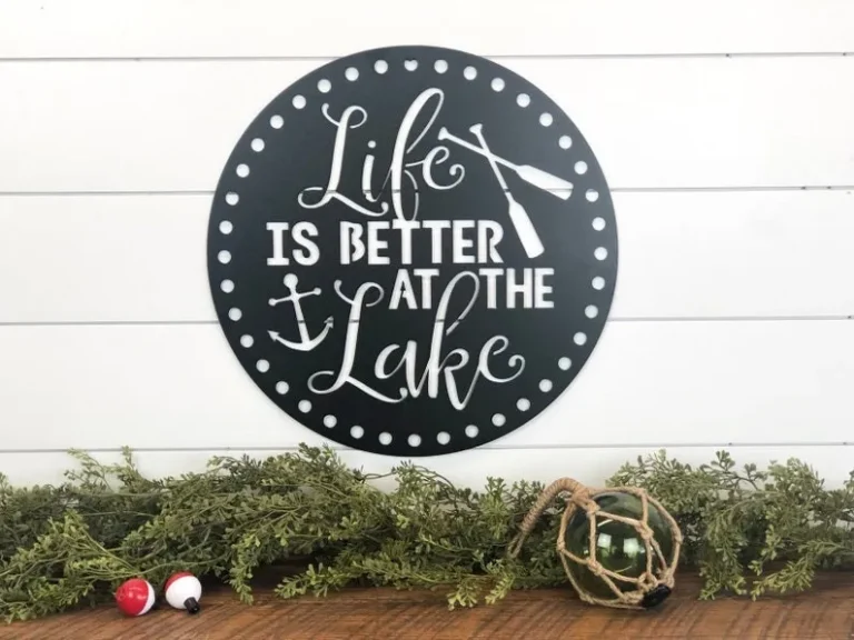Life Is Better At The Lake Metal Art, Lake House Sign, Lake House Metal Word Sign, Lake House Decor, Summer Decor, Porch Decor