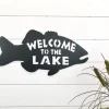 Welcome To The Lake House Metal Sign, Metal Sign, Lake House Sign, Fish Welcome Sign, Rustic Fish Sign, Metal Sign