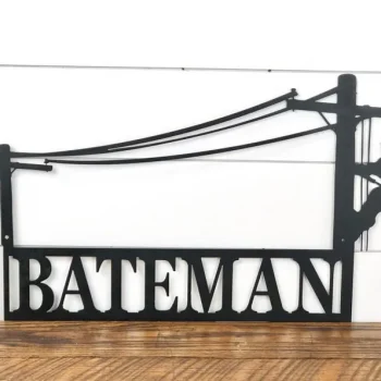 Lineman Last Name Metal Sign, Lineman Gift, Lineman Sign, Personalized Lineman, Christmas Gift, Custom Metal Sign, Door Hanger