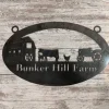 Farm Sign Or Ranch Sign, Personalized Sign With Your Name, Rustic Steel Personalized Gift, Cow Sign, Custom Metal Sign, Wall Decor