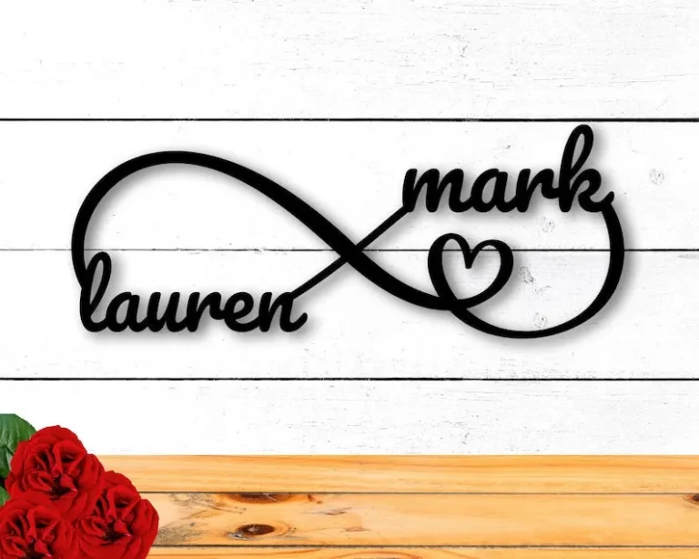 Personalized Metal Infinity Sign, Anniversary Gift, Custom Metal Sign, Metal Wall Art Housewarming Gift Metal, Valentine Gift