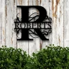 Last Name Metal Sign, Family Name Sign, Personalized Metal Wall Decor, Housewarming Gift, Welcome Sign For Front Porch, Metal Monogram Sign