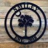 Monogram South Carolina Decor, Palmetto Tree Decor, South Carolina Sign, Sc State Tree Metal Sign, Handcrafted Metal Art, Door Decor,