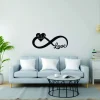 Personalized Infinity Heart Metal Wall Art Hanging