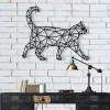 Metal Wall Decor, Metal Cat Art, Geometric Cat Decor, Home Decoration, Wall Hangings, Metal Sign, Cat Lover Gift