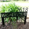 Lawn Address Monogram Metal Sign, Custom Address Sign, Address Sign