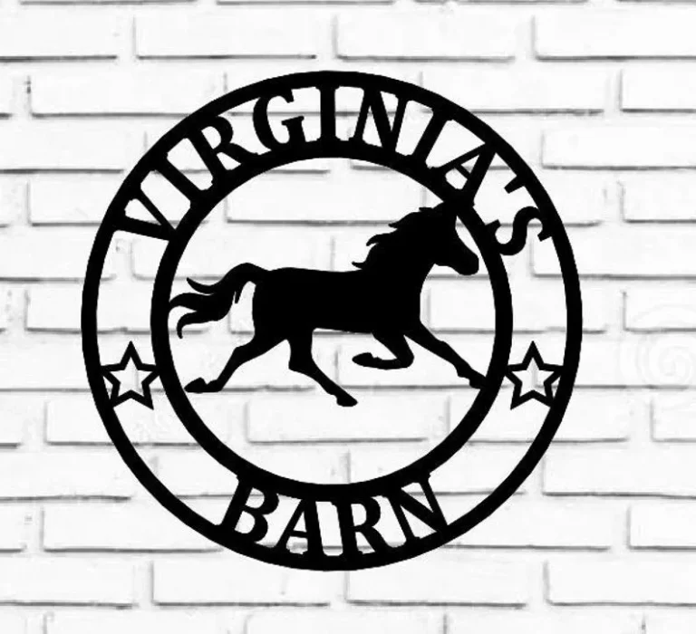 Custom Metal Name Sign, Personalized Horse Sign, Door Hanger, Outdoor Metal Sign, Horse Theme, Equine, Equestrian, Horse Gift
