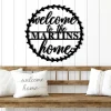Personalized Welcome Sign For Front Porch, Outdoor Welcome Sign, Housewarming Gift, Realtor Closing Gift, Welcome To Our Home Metal Sign