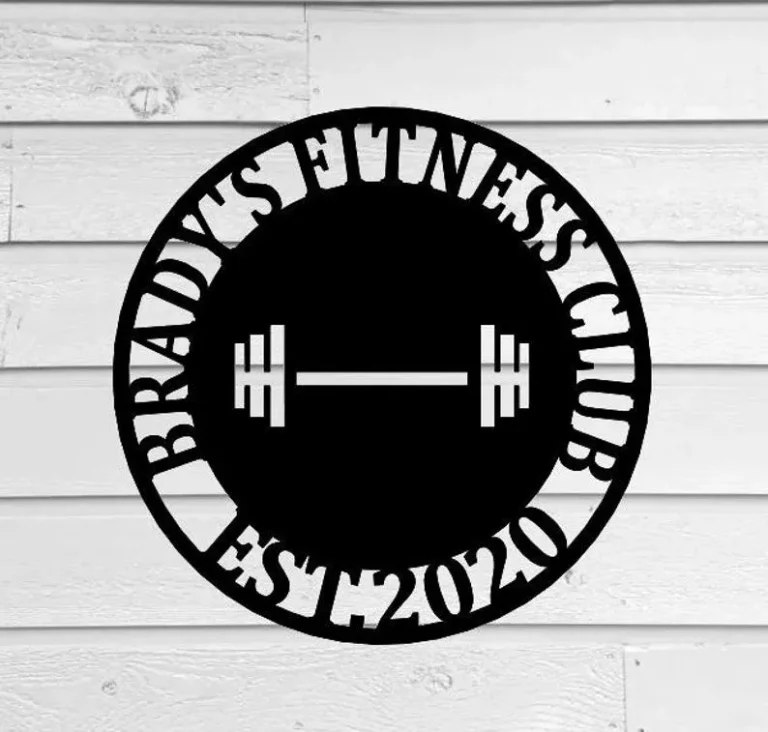 Gym Sign, Personalized Home Gym Sign, Custom Metal Gym Sign, Home Gym Sign, Cross Fit Sign