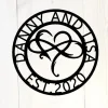 Personalized Infinity Heart Metal Sign, Infinity Sign, Custom Family Sign, Metal Infinity Symbol, Wedding Gifts