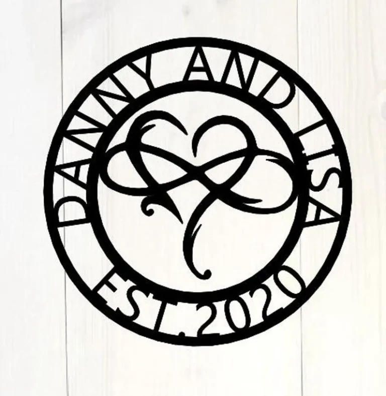 Personalized Infinity Heart Metal Sign, Infinity Sign, Custom Family Sign, Metal Infinity Symbol, Wedding Gifts