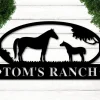 Personalized Metal Sign For A Horse Ranch,personalized Ranch Sign Metal Horse Farm House Metal Signs For Horse Lover Gift Equine Wal Decor