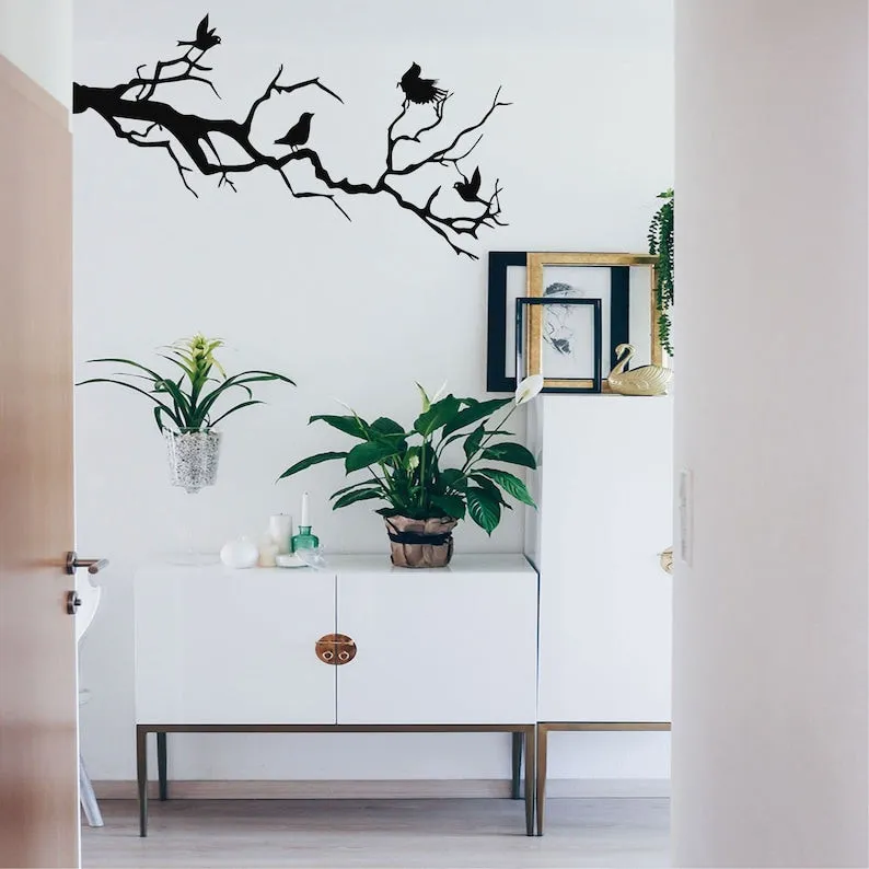 il_794xN.2453197024_2b2f.webp Metal Wall Decor, Birds On Branch, Metal Birds Wall Art, Birds Sign, Living Room Wall Art, Interior Decoration, Wall Hangings