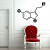 Metal Wall Decor, Serotonin Molecule, Metal Wall Art, Biology Chemistry Art, Serotonin Symbol, Happy Chemical Wall Decor, Serotonin Sign