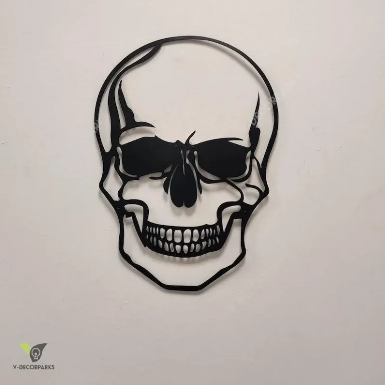 Human Skull Wall Decor,metal Wall Art,metal Wall Decor,metal Wall Sign,metal Wall Hangings,farmhouse Decor,gothic Home Decor,skull Sculpture