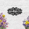 Metal Decor, Welcome Sign, Front Porch Decor, Porch Signs, Metal Signs, Metal House Sign, Address Sign, House Number Plaque