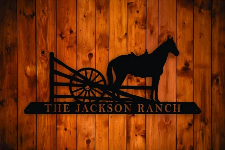 Personalized Horse Ranch Metal Wall Art Hanging