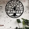 Personalized Family Tree Metal Sign, Housewarming Gift, Door Hanger, Wedding Gift, Metal Monogram Sign