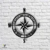 Personalized Compass Metal Sign, Custom Coordinates Sign, Nautical Decor, Housewarming Gift, Wedding Gift, Home Decor, Metal Wall Art