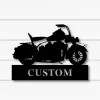 Personalized Metal Motorcycle Sign With Custom Name ,