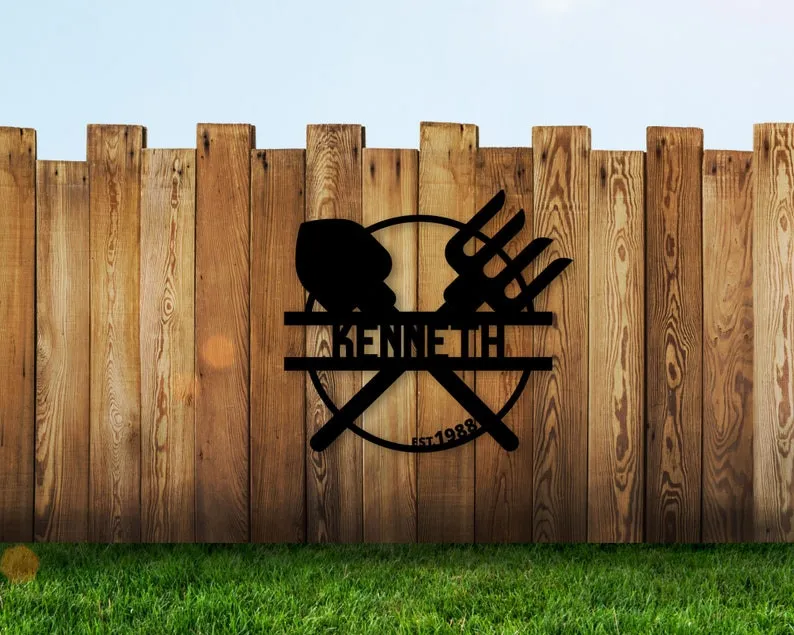 il_794xN.2725630194_820y.webp Garden Name & Est. Sign, Custom Sign, Name Sign, Quote, Metal Welcome Sign, Family Gift, Est. Sign