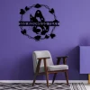 Butterfly Flower Reef Sign, Metal Sign, Front Porch Décor, Name Sign, Welcome Home Gift, Custom Gift, Monogram Wall