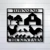 Custom Chicken And Rooster Sign, Custom Metal Chicken Farm Sign, Farmhouse Decor, Hen House Art, Gift For Farmer, Chicken Lover Art