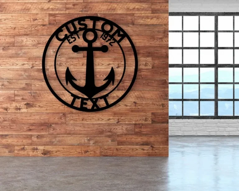 Ship Anchor Est Sign, Metal Sign, Christmas Gift, Home Décor Sign, Christmas Décor, Front Door, Est , Boat